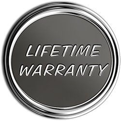 Lifetime Warranty Chrome Medallion