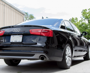 Black Audi repaired and detailed